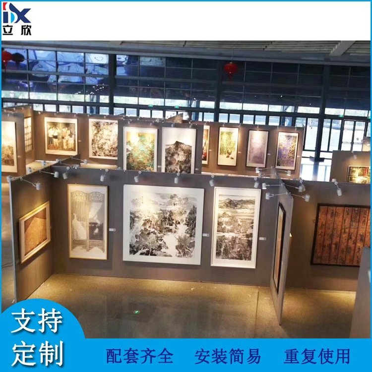 立欣無縫書畫展板廠家無縫掛畫展墻書法藝術(shù)展板背墻活動展板美術(shù)館亞麻布書畫展板