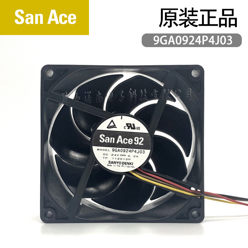 SanyoDenki9GA0924P4J03直流風(fēng)扇DCFan92x92x25mm4線PWM