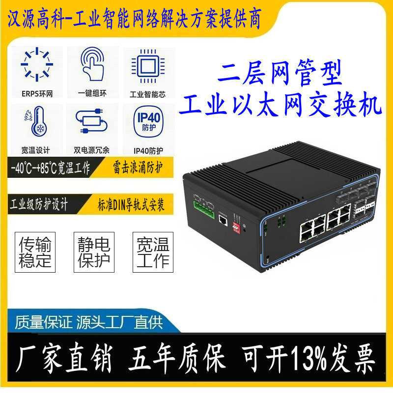 千兆8光8電寬溫工業(yè)以太網(wǎng)交換機(jī)8光8全千兆工業(yè)級一鍵環(huán)網(wǎng)交換機(jī)