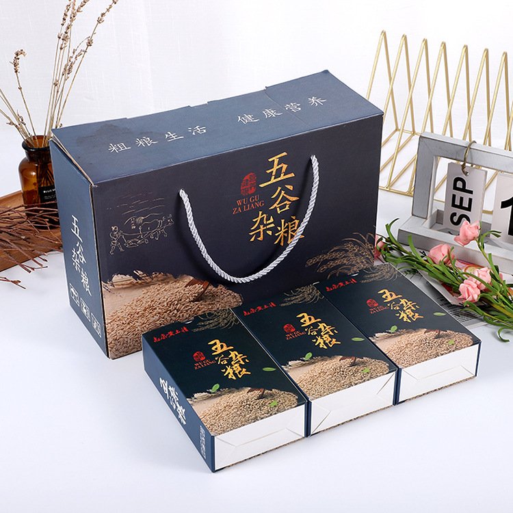 通用大米禮品包裝盒土特產(chǎn)五谷雜糧禮盒周轉(zhuǎn)箱