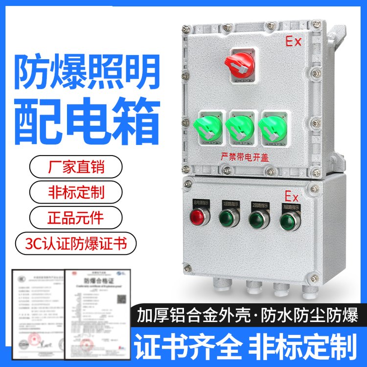 防爆照明配電箱壓鑄鋁材質(zhì)正泰元器件檢修箱回路來圖定制