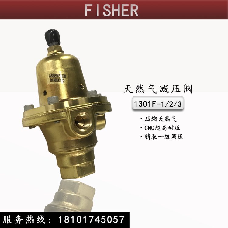 FISHER壓縮天然氣減壓閥1301F-1\/2\/3高壓燃?xì)庹{(diào)壓器1301G