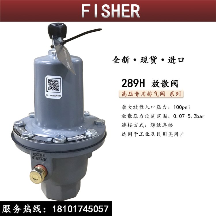 FISHER燃氣安全放散閥289H美國費希爾減壓閥DN25一寸289H-41\/289L