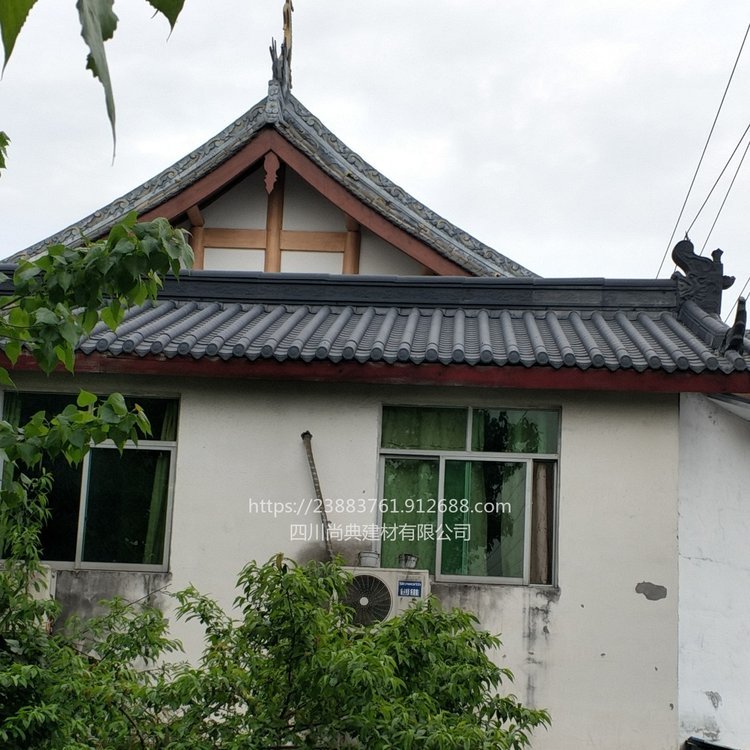 仿古屋檐瓦，古建筑屋頂瓦，新中式筒瓦，高分子復合瓦安裝