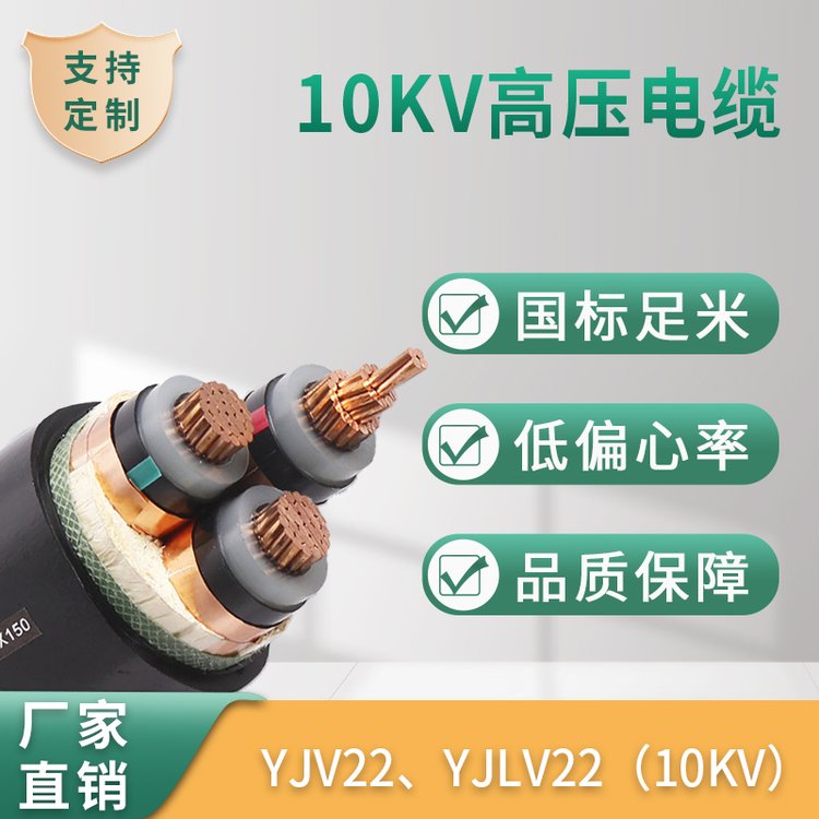 國(guó)網(wǎng)電纜鋼帶鎧裝NH銅芯高壓電纜YJV223*300