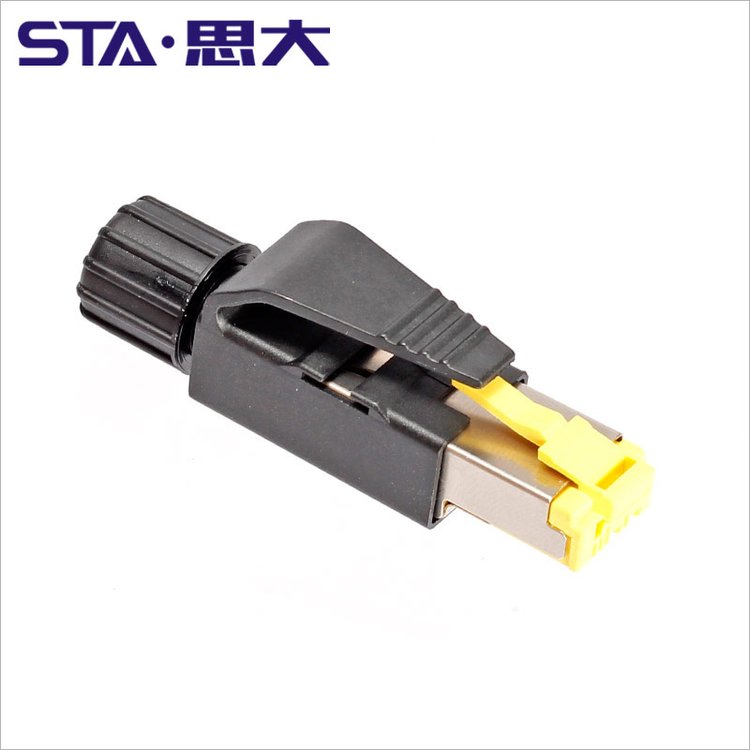 RJ45工業(yè)級(jí)4芯水晶頭免壓抗震西門(mén)子網(wǎng)線專用屏蔽profinet接頭