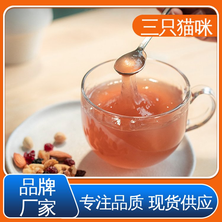 三只貓咪晶瑩剔透藕粉輕餐代食內(nèi)質(zhì)鮮靈濃郁