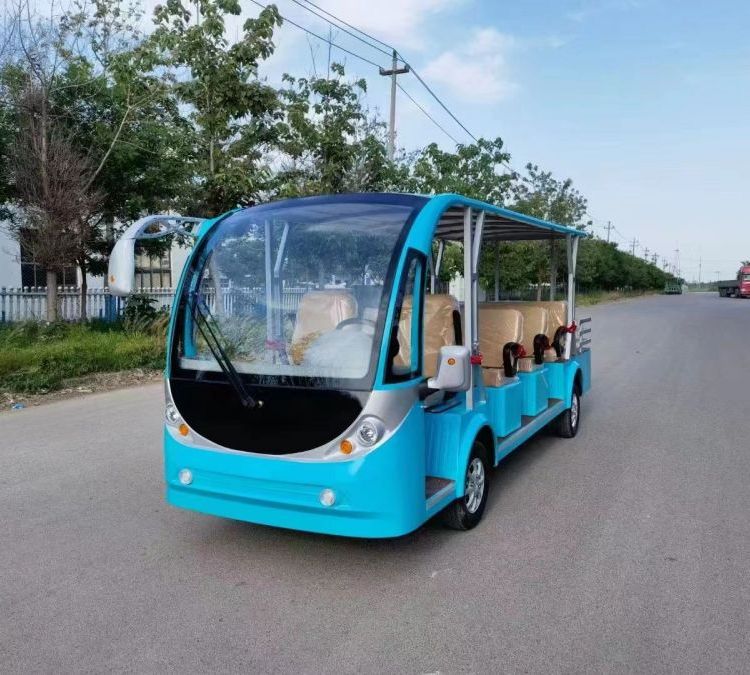 電動觀光車四輪景區(qū)游覽車11座旅游電動車全封閉式高爾夫車