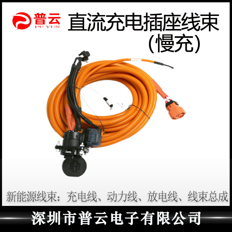 新能源汽車(chē)高壓線(xiàn)束PTC制暖電機(jī)控制放電負(fù)極直流充電插座連接線(xiàn)