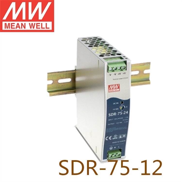 SDR-75-1275W單組輸出PFC調(diào)節(jié)DIN導(dǎo)軌明緯導(dǎo)軌開關(guān)電源