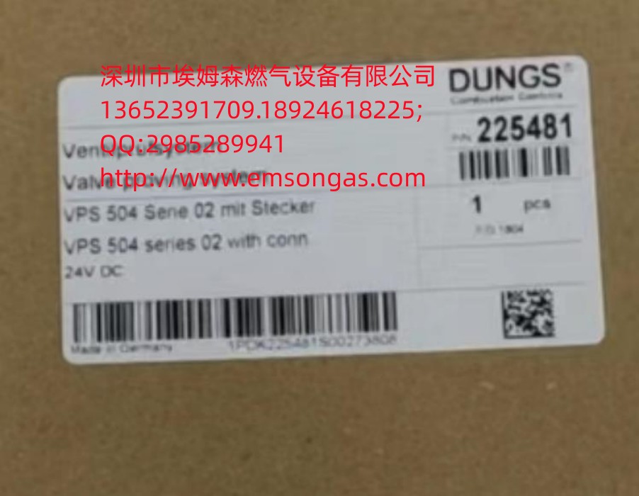 DUNGS檢漏儀VPS504S02燃燒器檢漏儀VPS504S02DC24V檢漏儀