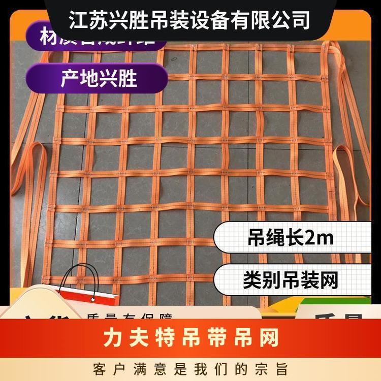 力夫特吊貨網起重吊網丙綸吊裝帶網兜扁平吊帶網尼龍裝卸網包50噸