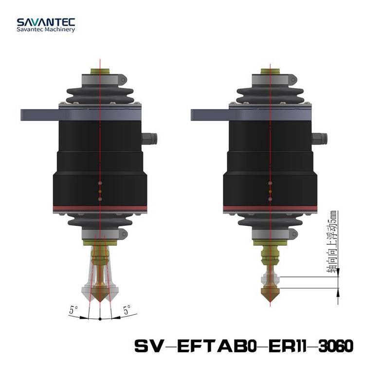 賽萬特萬向機(jī)器人氣動浮動打磨頭去毛刺主軸SV-EFTAB0-ER11