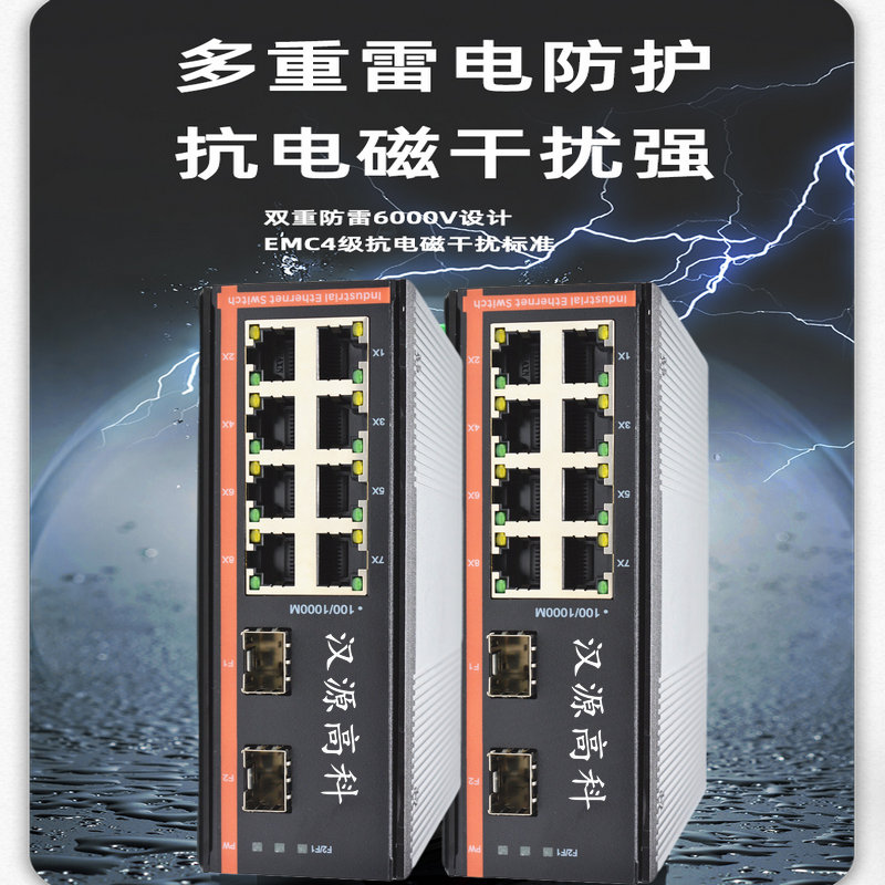 智慧燈桿項(xiàng)目千兆2光8電工業(yè)級(jí)光纖收發(fā)器工業(yè)交換機(jī)雙電源供電